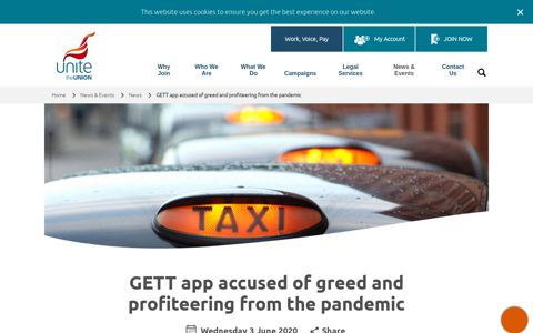 GETT app accused of greed and profiteering from the pandemic