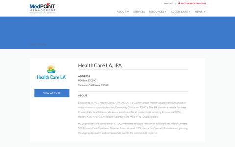 Health Care LA, IPA - MedPoint Management