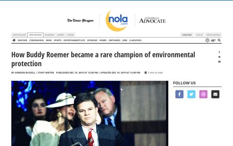 How Buddy Roemer became a rare champion of ... - NOLA.com