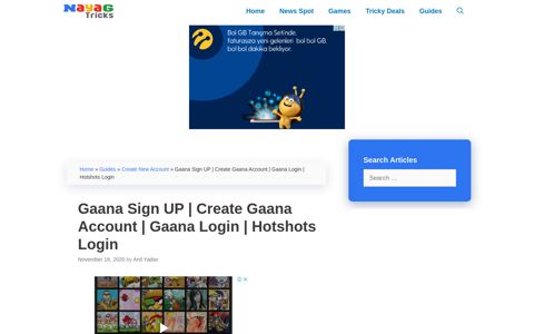 Gaana Sign UP | Create Gaana Account | Gaana Login ...