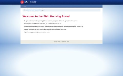 the SMU Housing Portal