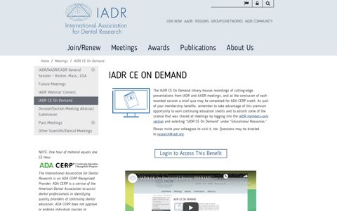 IADR CE On Demand - IADR.com