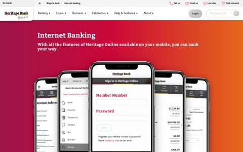 Heritage Online Internet Banking | Ways to Bank |Heritage Bank