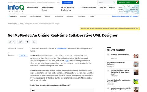 GenMyModel: An Online Real-time Collaborative UML Designer