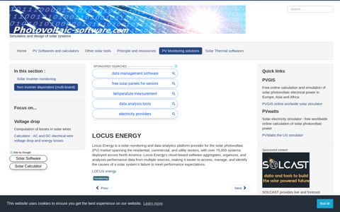 LOCUS ENERGY - Photovoltaic-software.com