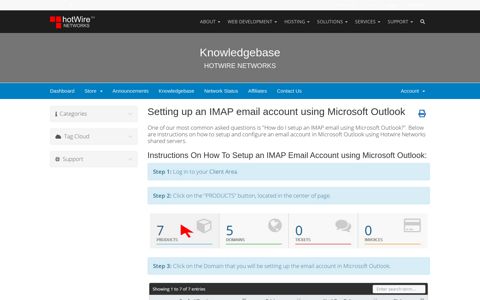 Setting up an IMAP email account using Microsoft Outlook ...