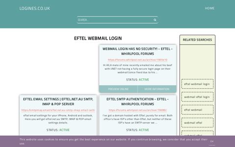 eftel webmail login - General Information about Login - Logines UK