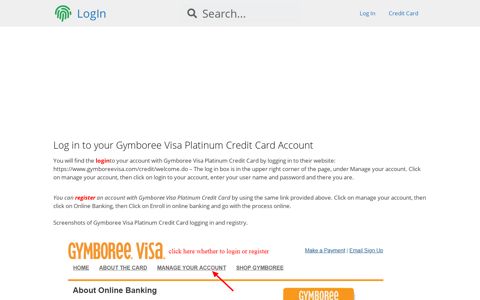 Log in to your Gymboree Visa Platinum Credit Card Account ...
