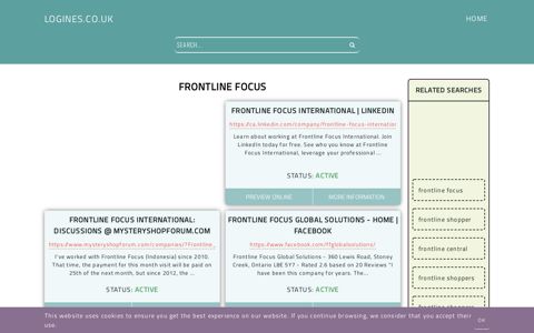 frontline focus - General Information about Login - Logines UK