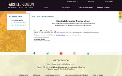 TSS Training Portal / Illuminate Education