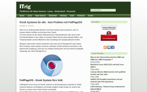 Kiosk Systeme für alle - kein Problem mit FullPageOS | ITrig