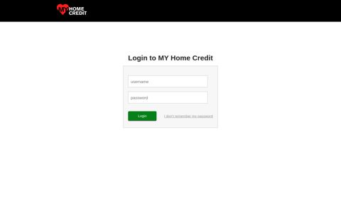 Login | MY Home Credit