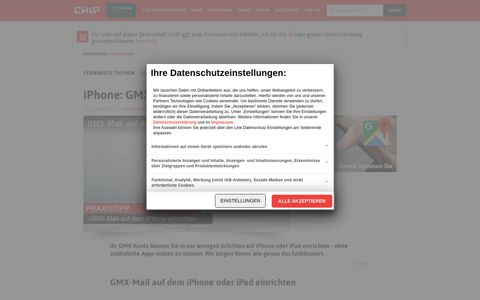 iPhone: GMX-Mail einrichten - so geht's - CHIP