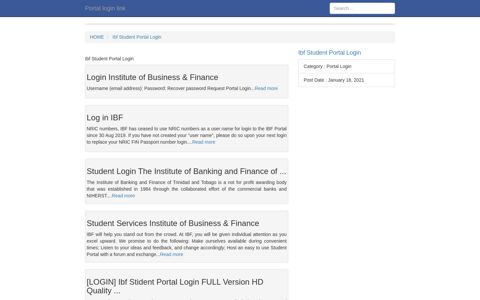 [LOGIN] Ibf Student Portal Login FULL Version HD Quality Portal ...