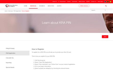 How to Register - KRA