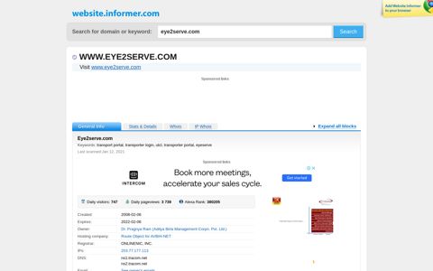 eye2serve.com at WI. Eye2serve.com - Website Informer