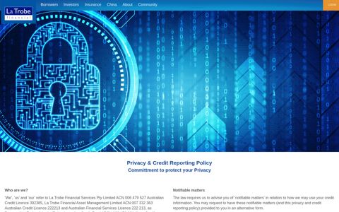 Privacy Policy - La Trobe Financial