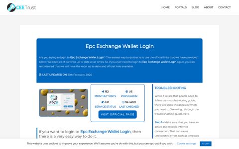 Epc Exchange Wallet Login - Find Official Portal - CEE Trust