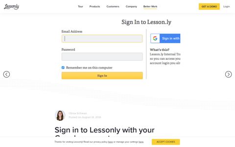 Sign in to Lessonly with your Google account - Lessonly