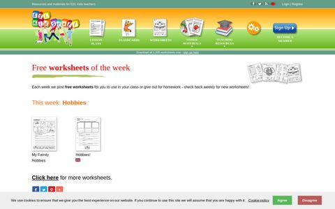 Free worksheets of the week - ESL KidStuff