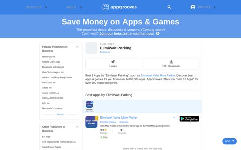 Best Apps By ElimiWait Parking - AppGrooves