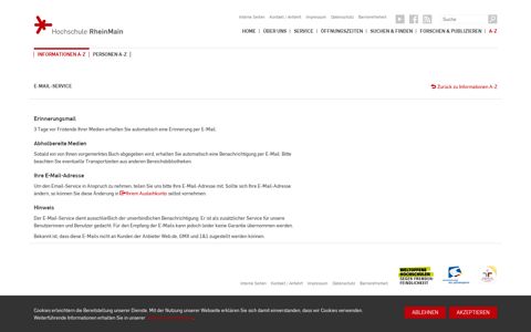 E-Mail-Service - Hochschule RheinMain