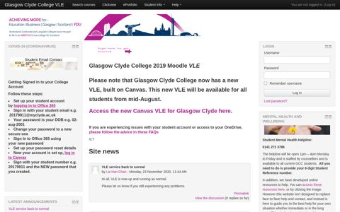 Glasgow Clyde College VLE