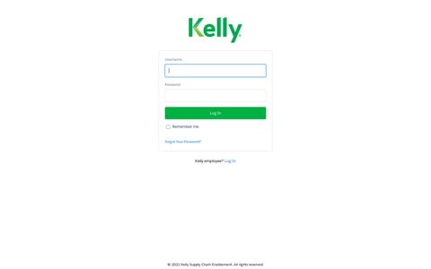 Kelly Global Supplier Community: Login