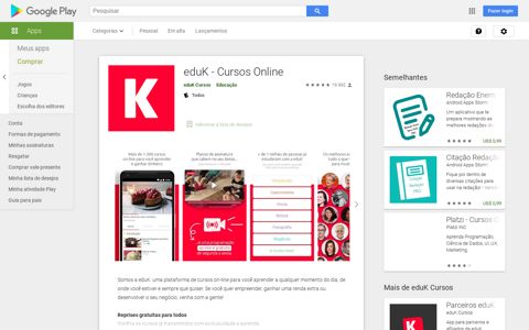 eduK - Cursos Online – Apps no Google Play