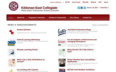Kildonan-East Collegiate - River East Transcona School ...