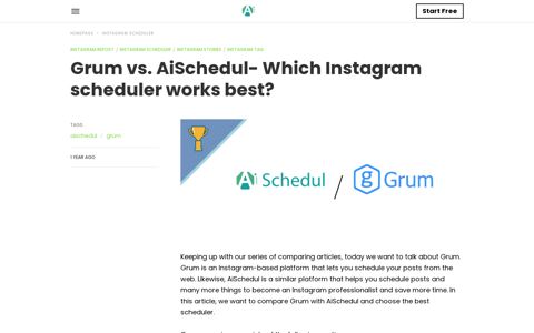 Grum vs. AiSchedul- Which Instagram scheduler works best ...