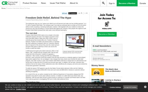 Freedom Debt Relief Review - Consumer Reports