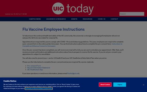 Flu Vaccine Employee Instructions | UIC Today