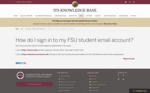 How do I sign in to my FSU student email account? | ITS ...