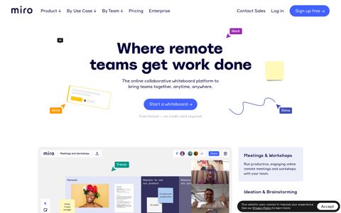 Miro: An Online Visual Collaboration Platform for Teamwork