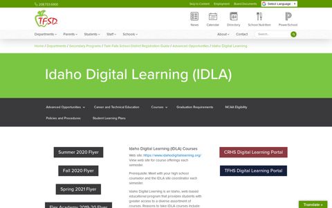Idaho Digital Learning (IDLA) - Twin Falls School District