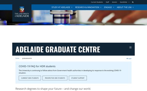 Adelaide Graduate Centre | University of Adelaide