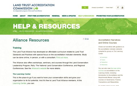 Alliance Resources - Land Trust Accreditation Commission