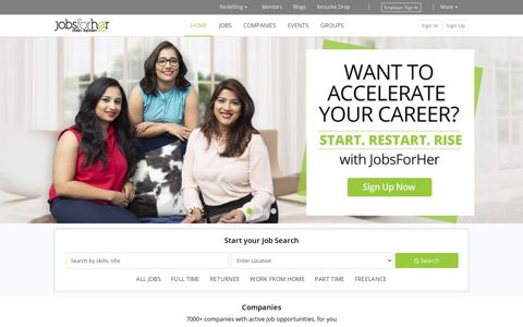 JobsForHer | India's Largest Online Career Platform for Women