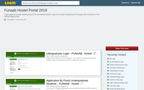 Funaab Hostel Portal 2019 - Loginii.com