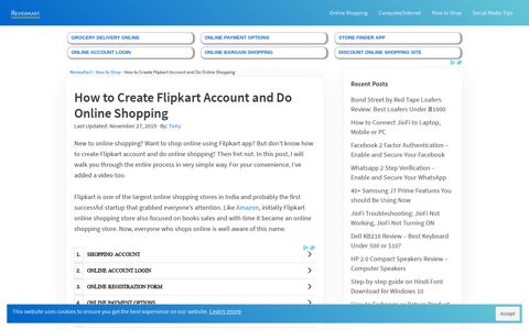How to Create Flipkart Account and Do Online Shopping