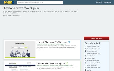 Ihaveaplaniowa Gov Sign In - Straight Path to Any Login Page!