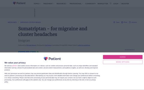 Sumatriptan - for migraine and cluster headaches - Imigran ...