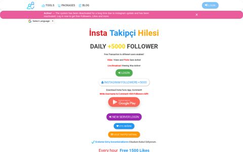 Instagram Beğeni Hilesi İnsta Takipci hilesi insfollow.com