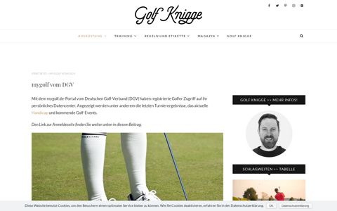 mygolf >> Das Golfportal für DGV-Golfer | my golf App