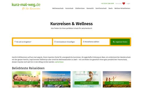 Kurz-mal-weg.de: Kurzreisen & Wellness bei der Nr. 1