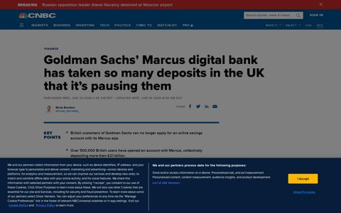 Goldman Sachs Marcus pauses savings account applications ...