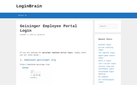 geisinger employee portal login - LoginBrain