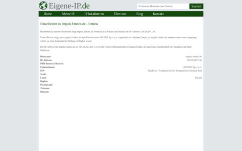 Emdeo - Details zu impuls.Emdeo.de - Eigene-IP.de