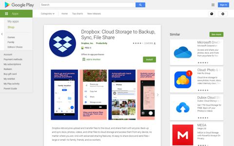 Dropbox: Cloud Storage to Backup, Sync, File Share - Google ...